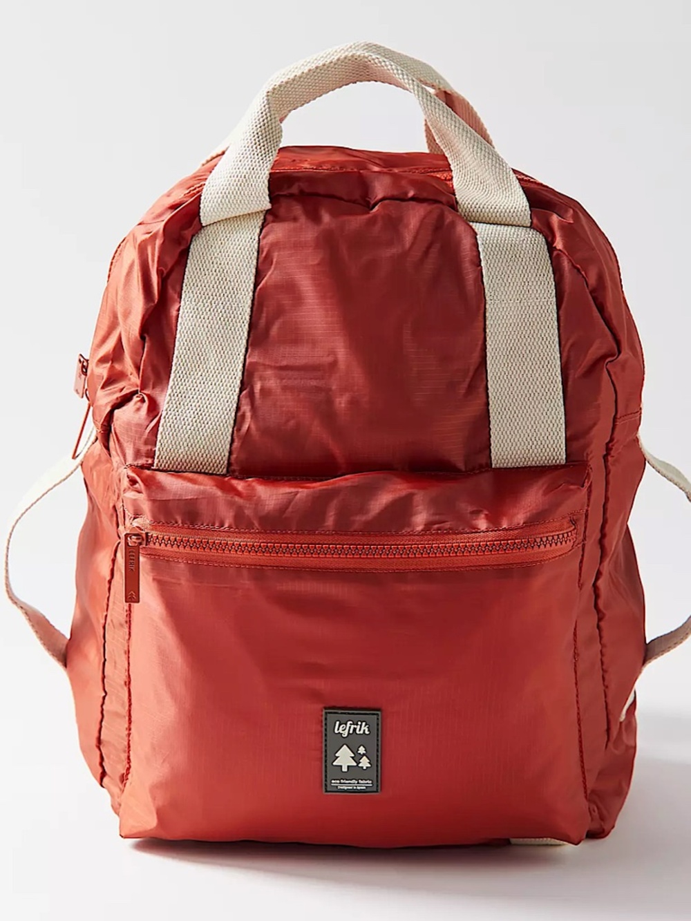 Lefrik Pocket Backpack, Urban Outfitters, waterproof-foldaway-pocket, Orange